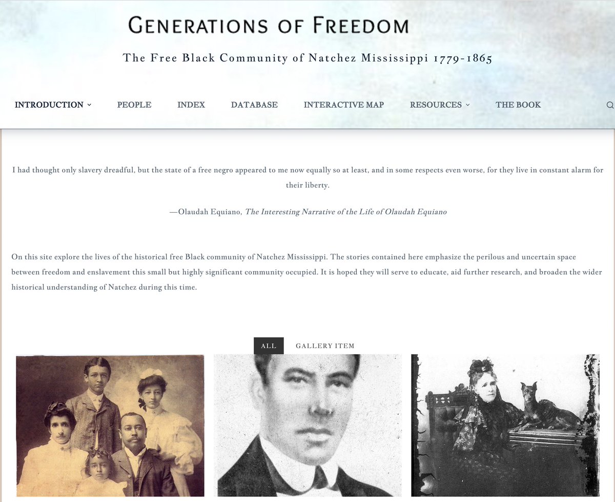 Nik Ribianszky's Generations of Freedom -- book, website, and dataset -- explores the lives of free people of color in Natchez. Learn more at jsdp.enslaved.org/fullDataArticl… and generationsoffreedom.com <a href="/NEHgov/">National Endowment for the Humanities</a>
