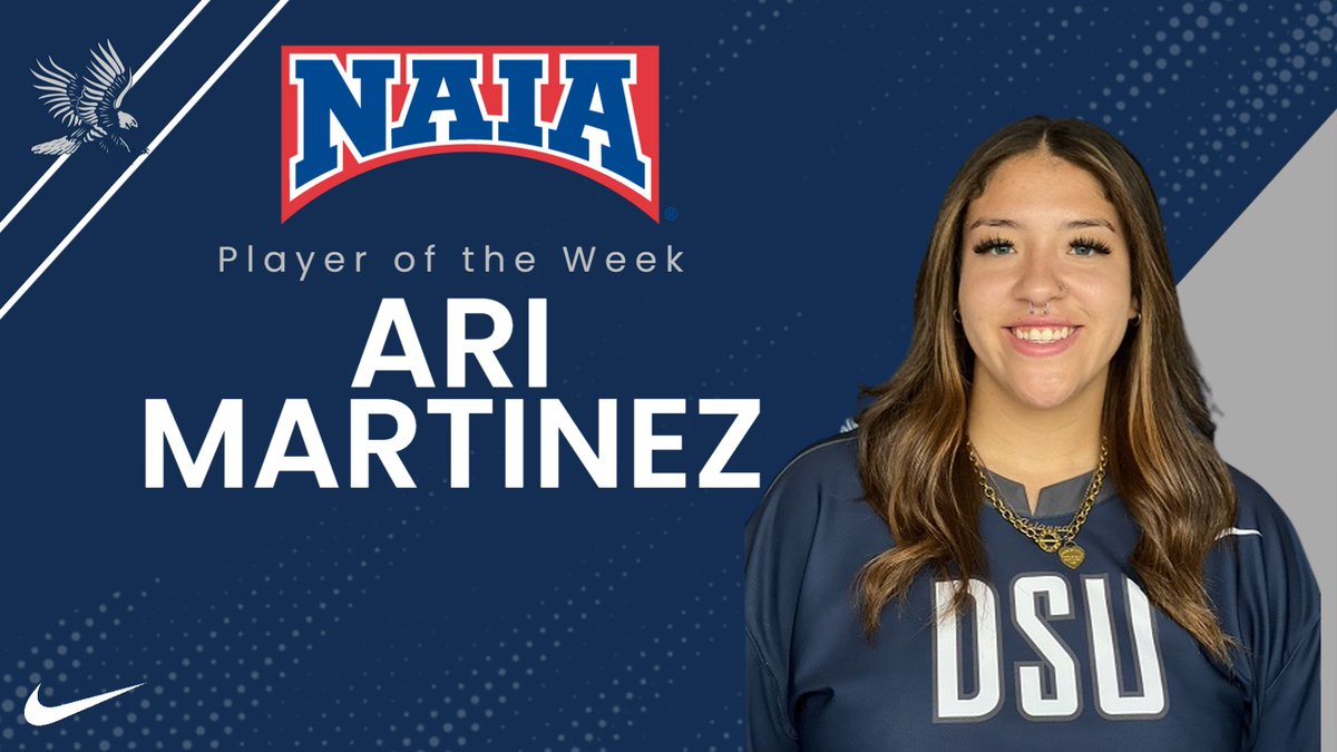 🥎: Ari Martinez has been named the NAIA National Player of the Week after helping lead <a href="/BlueHawkSB/">Dickinson State Softball</a> to a perfect 5-0 week and extend their win streak to 10 games to end the season.

Check out the details here↙️
dsubluehawks.com/sports/sball/2…

#HawksAreUp x #BlueHawkSB