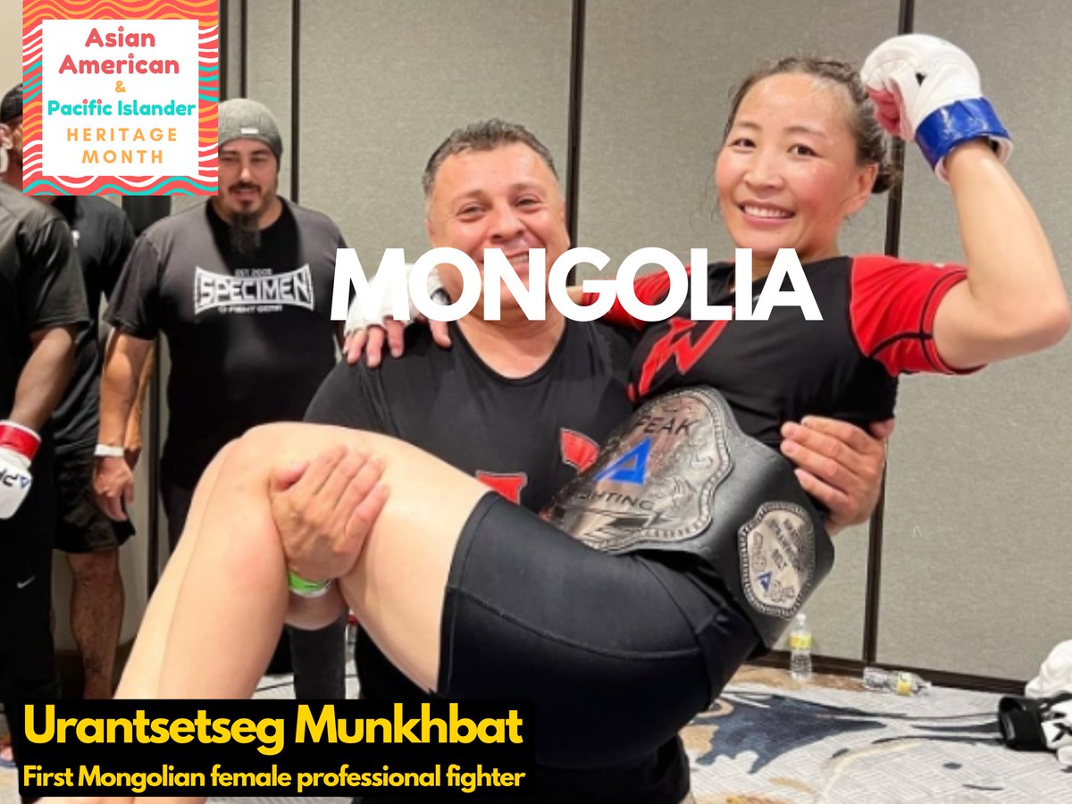 baikap's tweet image. In honor of Asian American Pacific Islander Heritage Month, here are some members of the Mongolian community who have shattered barriers and paved the way for fellow Mongolians to pursue their dreams.  @mongolshark @BatgerelUfc @Olympics @DaytonMBB #AAPI2023