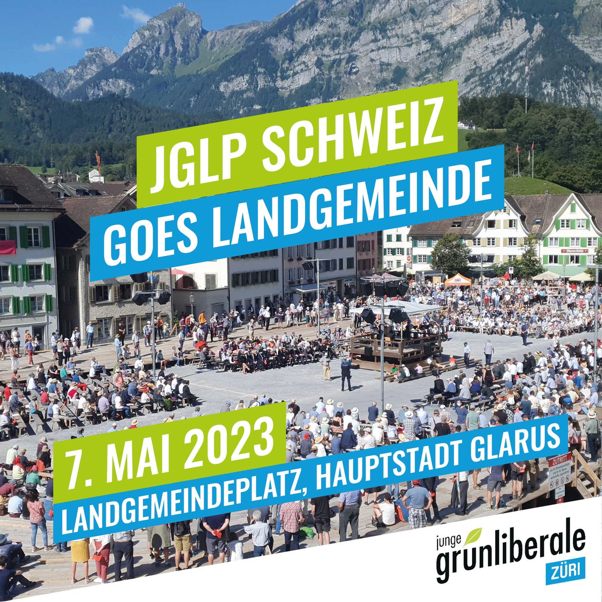 jglpZH's tweet image. Am Sonntag, 7. Mai 2023, findet die Glarner Landsgemeinde 2023 statt. Dazu laden die JGLP Schweiz, JGLP Glarus und JGLP Zürich Mitglieder aus der ganzen Schweiz ein - erlebt gemeinsam mit uns dieses interessante Spektakel!

#glarus #landsgemeinde #abstimmen #demokratie