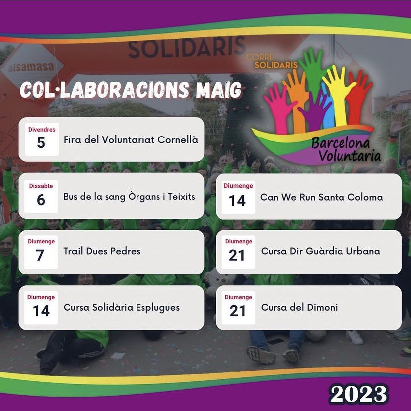 Amb l'agenda a tope pel mes de
maig amb totes aquestes col.laboracions 💚