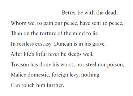 Today I revisited Macbeth's conversation with Lady Macbeth in Act 3 Sc 2. This passage is VERY revealing and worth exploring in detail, and to glean some little-used quotes!

This is from his "We have scorch'd the snake" speech: he complains about "terrible dreams".

1/
