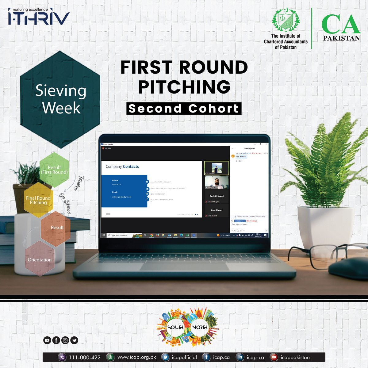 icapofficial's tweet photo. ๐๐ฅ๐ข๐ฆ๐ฉ๐ฌ๐ ๐จ๐ ๐๐๐ฒ ๐จ๐ง๐ ๐๐๐๐๐๐๐!
Startups presenting their business ideas in font of jury in 1st round.
#IThrive #ICAPStartups #StartupIdeas #Innovation #VirtualPitch #Entrepreneurship #IncubationCenter #SievingRound #Mentorship #Funding #AccessToResources https://t.co/5XuGx9sAtT