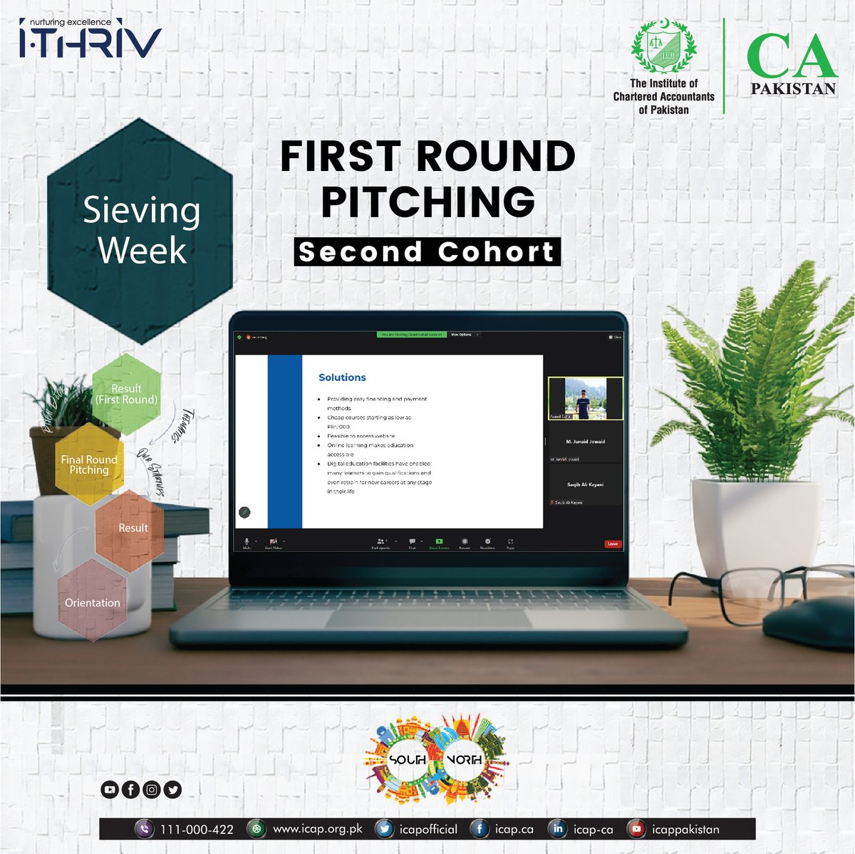 icapofficial's tweet photo. ๐๐ฅ๐ข๐ฆ๐ฉ๐ฌ๐ ๐จ๐ ๐๐๐ฒ ๐จ๐ง๐ ๐๐๐๐๐๐๐!
Startups presenting their business ideas in font of jury in 1st round.
#IThrive #ICAPStartups #StartupIdeas #Innovation #VirtualPitch #Entrepreneurship #IncubationCenter #SievingRound #Mentorship #Funding #AccessToResources https://t.co/5XuGx9sAtT