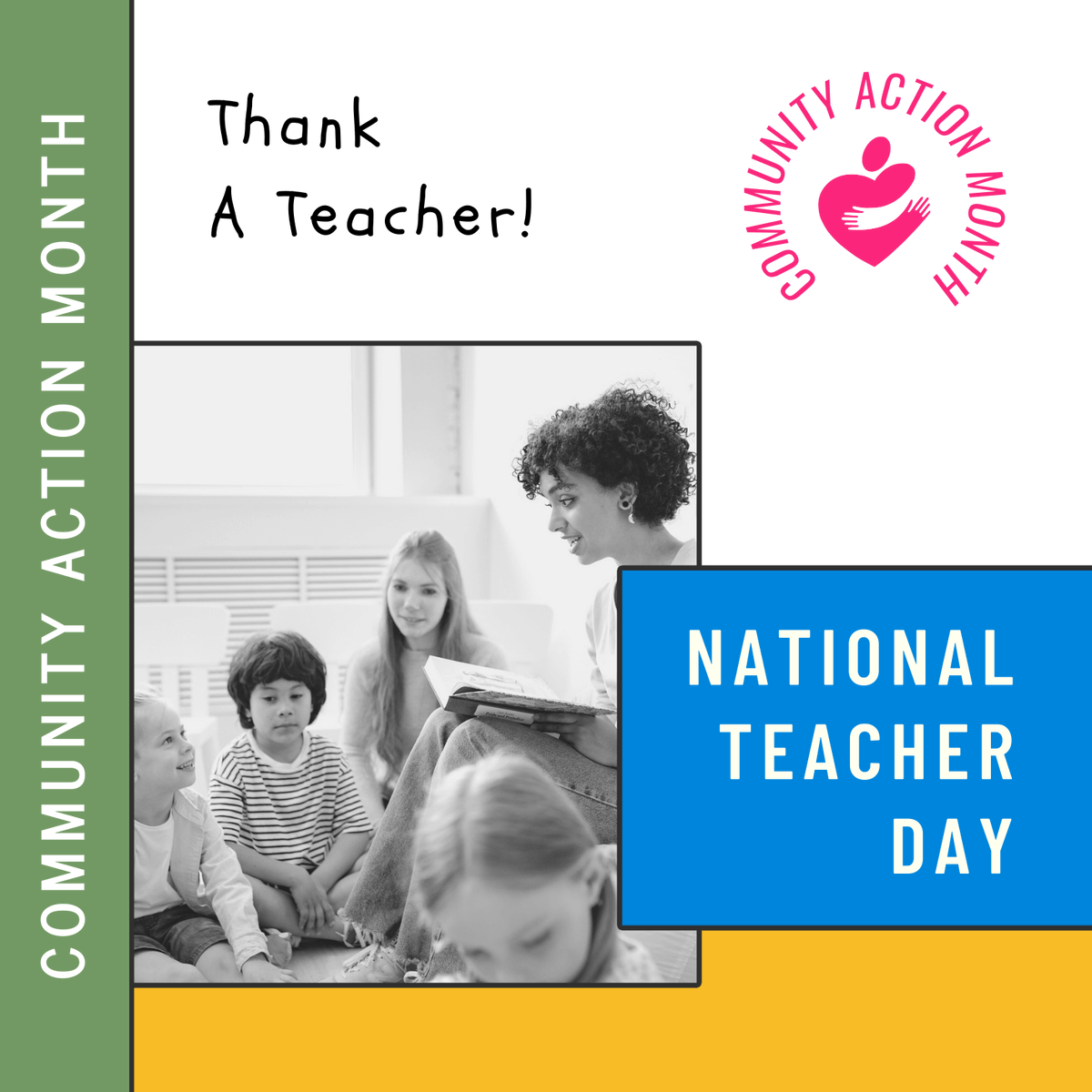 INCAcommaction's tweet photo. In honor of National Teacher Day, we'd like to give thanks to all our hard working and dedicated teachers serving the wonderful children enrolled in our @INCA Head Start program. Thank you for all you do! #NationalTeacherday #CommunityActionMonth https://t.co/nUjna2TzG6