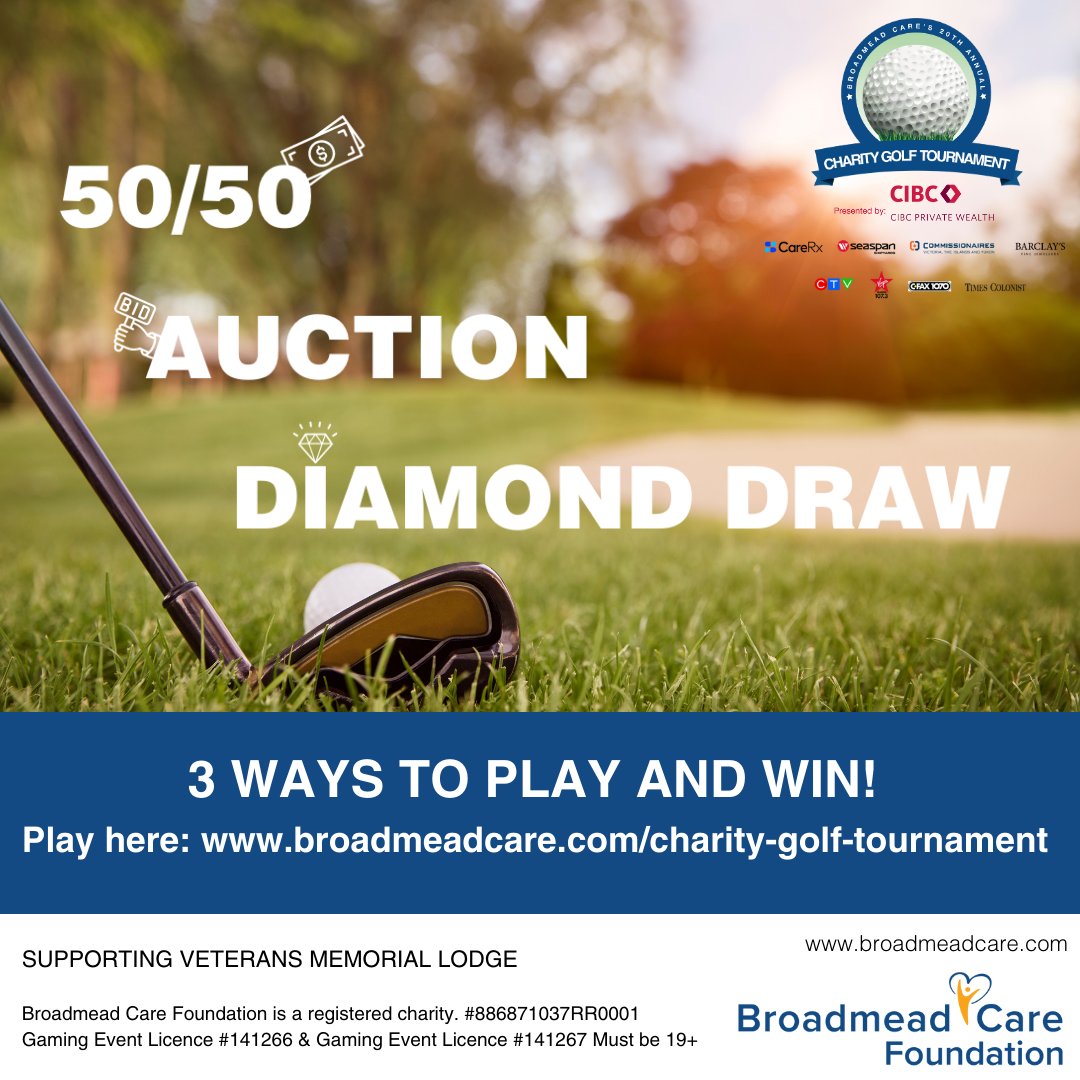 We are thrilled to let you know that Broadmead Care's Charity Golf Tournament is bringing you 3 ways to play and WIN for the veterans and seniors living at Veterans Memorial Lodge.  💙🎉

Do it all right here -> broadmeadcare.com/charity-golf-t…
