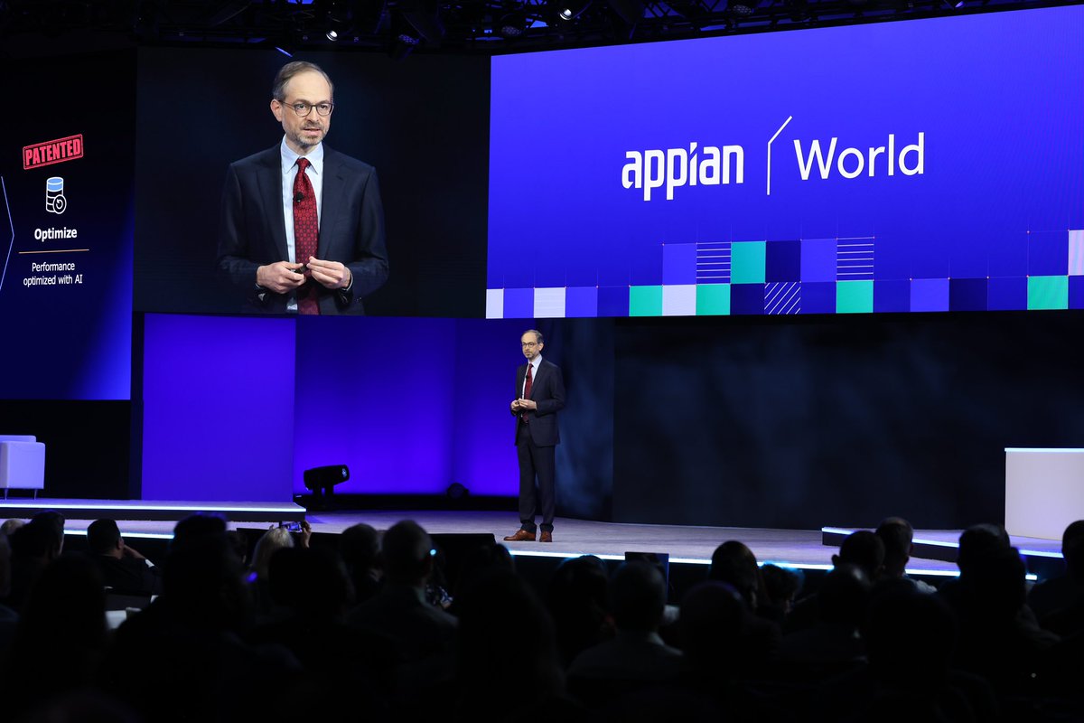 Appian's tweet photo. “AI is a great band member; it’s not a great solo act.” 

Our CEO Matt Calkins kicks #AppianWorld off with a groundbreaking discussion on the future of AI and the role process automation and people play in accelerating business. 

It’s all about collaboration—digital and human. 🤝
