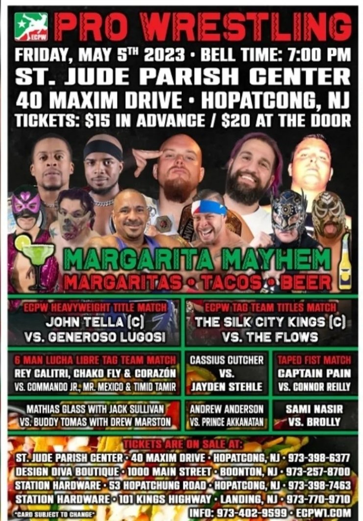 Another big weekend! Margarita Mayhem 🍹 in Hopatcong on Friday! Roselle Park High School on Saturday Night! Be there!