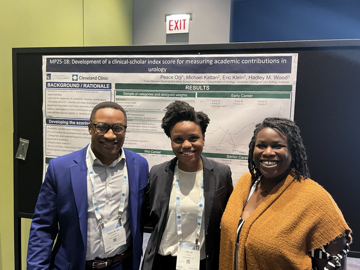 I started medical school with no research experience but we won our session’s “Best Poster” Award this year. Awesome mentorship from Dr. Hadley Wood &amp; <a href="/EricKleinMD/">Eric Klein</a>. Thank you to <a href="/UrologyUnbound/">Urology Unbound</a> for support with presenting this work - especially the AUA presentation prep workshops