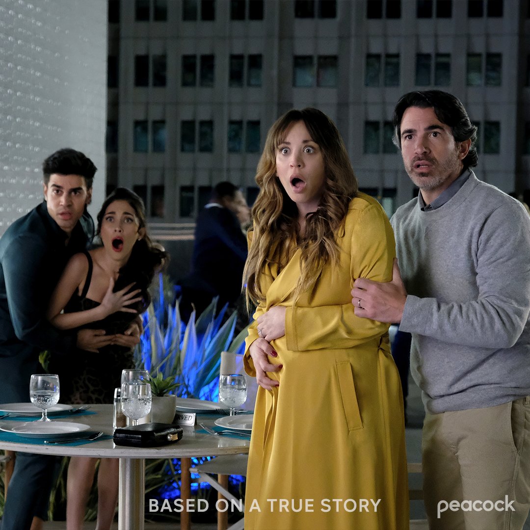peacock's tweet photo. They're on the case.

Check out the first images from #BasedOnATrueStory, starring Kaley Cuoco, Chris Messina, and Tom Bateman, streaming June 8 on Peacock. https://t.co/6yZjB5RhmD