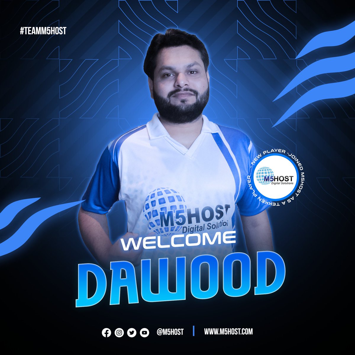 M5HOST_Official's tweet photo. Let's all Welcome @DawoodSikandar to the M5Host family and GET READY FOR THE NEXT BATTLE!  #M5Host #TekkenEsports #GamingLegends #EsportsNews #NewPlayerAlert #DawoodSikandar #ThaigerUppercutChampion #PakistanPride #LetsGetThisWin #WelcomeToTheTeam 🎮💪 https://t.co/MN1dpyPLn0