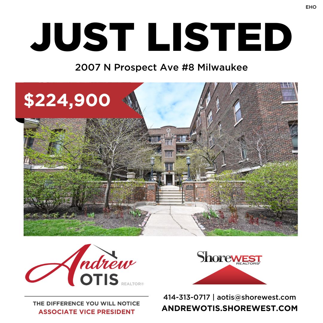 New Listing Alert! 2007 N. Prospect Avenue #8, Milwaukee! $224,900- 2BR/1BA Lower East Side Condo Unit on the Top Floor! Additional details/photos to follow. #JustListed #ShorewestRealtors #milwaukee #condoforsale