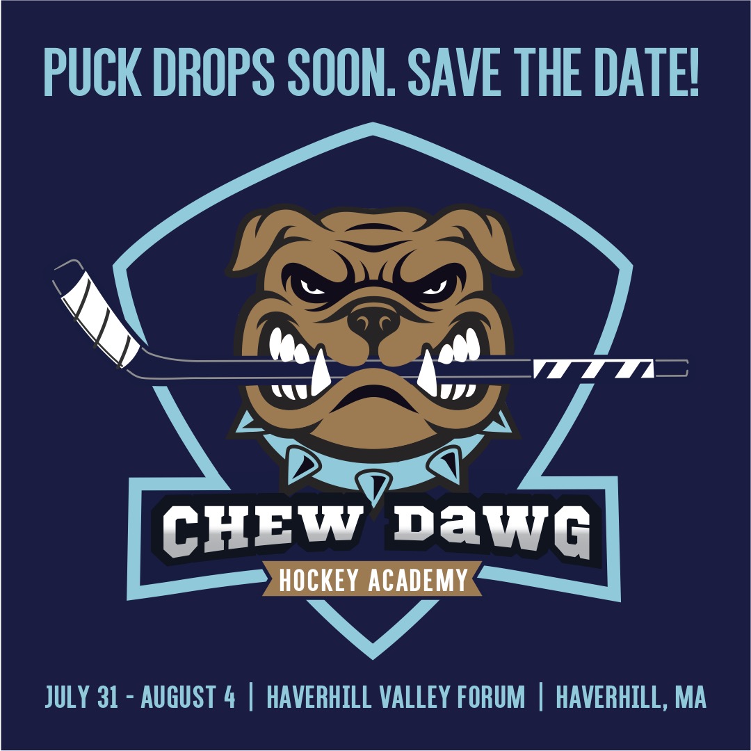 SAVE THE DATE. Chew Dawg Hockey Academy registration opens soon
🏒What sets Chew Dawg apart? It was born out of our belief that the lessons you learn on the ice become game-changers for your life outside of hockey. 

#chewdawghockeyacademy #hockeyacademy #hockey
