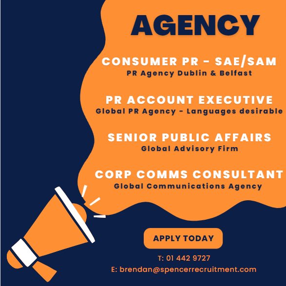 👋 Hello May! At the start of a new month, we are presenting you with our top jobs in #communications, PR, Public Affairs, Sustainability &amp; more! We are seeking talented professionals to fill exciting in-house as well as fantastic consultancy roles. #hiring #jobs #ApplyToday ⬇️
