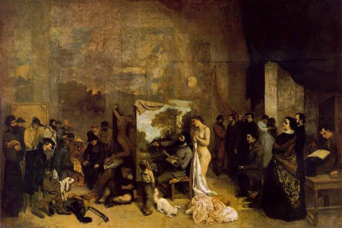 mehmetalibakay's tweet photo. Sanatçının Atölyesi:
Gustave Courbet’in 7 yılını özetleyen gerçek bir Alegori.
- Çıplak model gerçeği kişiselleştirir.
- Küçük çocuk masumiyeti ve özgürlüğü,
- Kafatası akademik sanatın ölümünü,
- Köpeklerle çerçevelenmiş figür 3.Napolyonu temsil eder.
#sanat #alegori https://t.co/em82NTBW5v