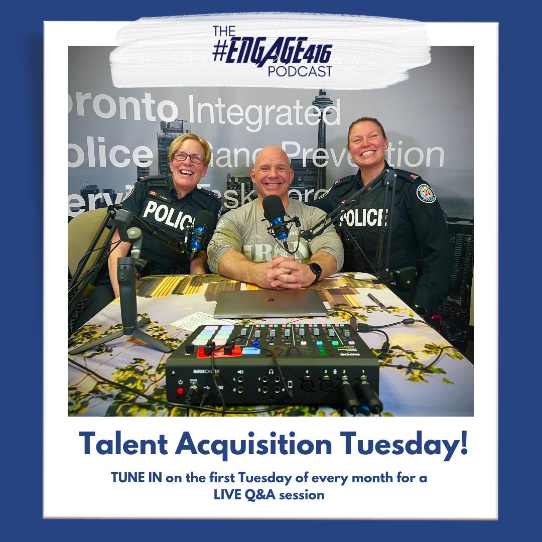 Thank you @tpsshreky for another Talent Tuesday! Want to participate in a LIVE Q&amp;A session with our Recruiters? 

Join us and @tpsshreky on The Engage 416 Podcast on the first Tuesday of every month.