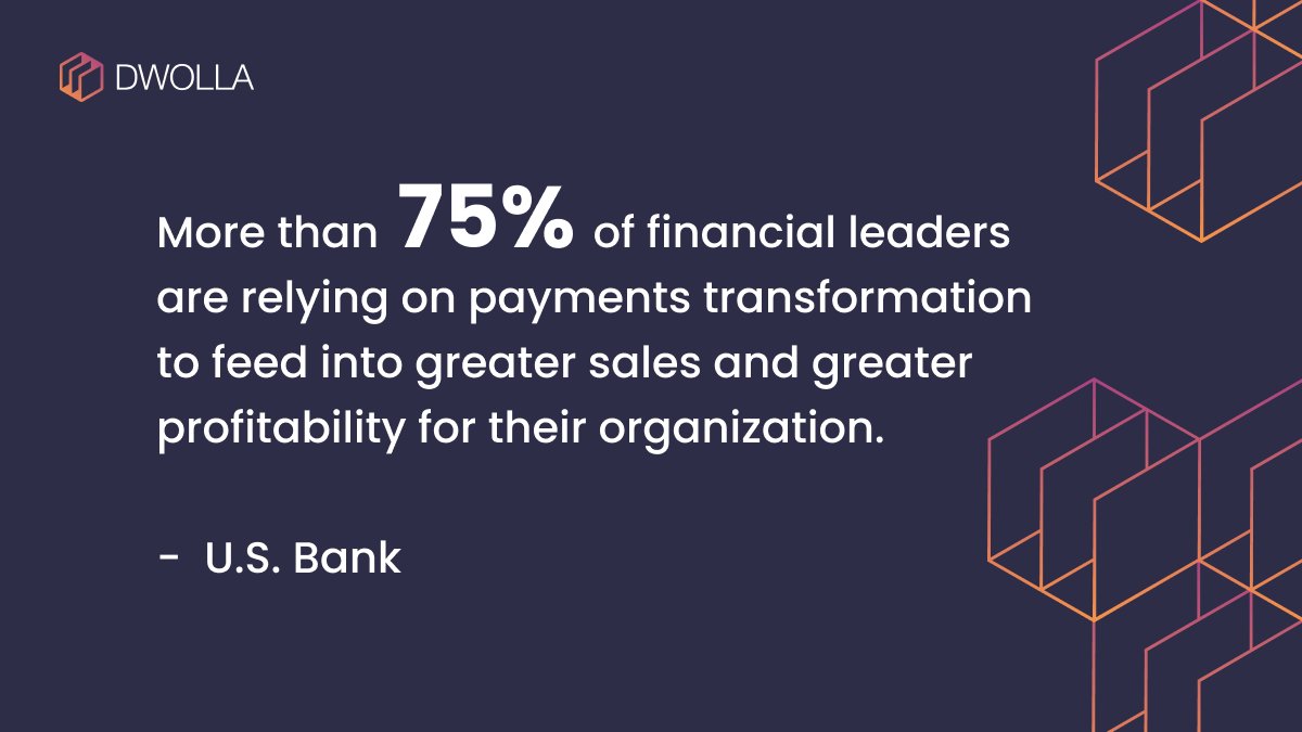 dwolla's tweet image. Experience the benefits of digital payment transformation! 

Enhanced employee &amp;amp; customer experiences, lower operational costs, and improved liquidity are just the start. 

As #embeddedpayments become the norm, they&apos;ll be a competitive differentiator for businesses.