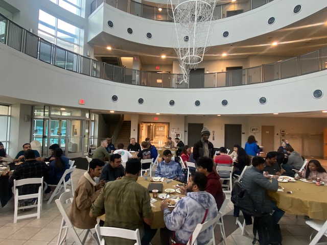 CNSE's tweet image. Last night, students took a break from studying and enjoyed food and conversation at the Finals Week Pancake Dinner in the NFS Rotunda. #sunypoly #cnse