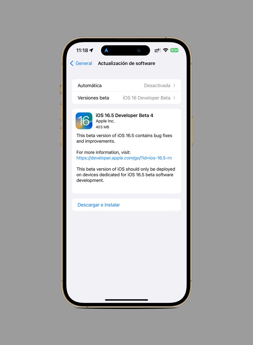 jeff_umanzor's tweet image. iOS 16.5 Developer Beta 4 (20F5059a) has been released. #iOS165 #iOS165DevBeta4 #iOS165Beta4
