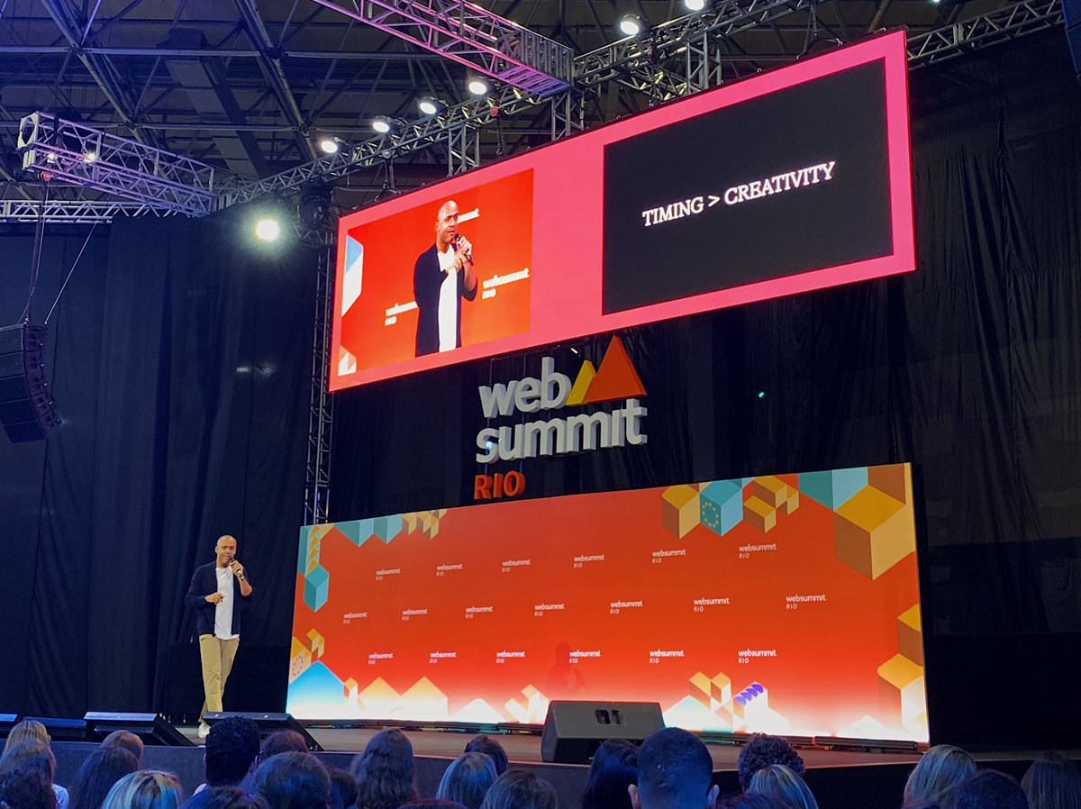 robsonfonck's tweet photo. “TIMING is more important than CREATIVITY” @asylvain at #WebSummitRio 🤯 https://t.co/3qI7D7TItj