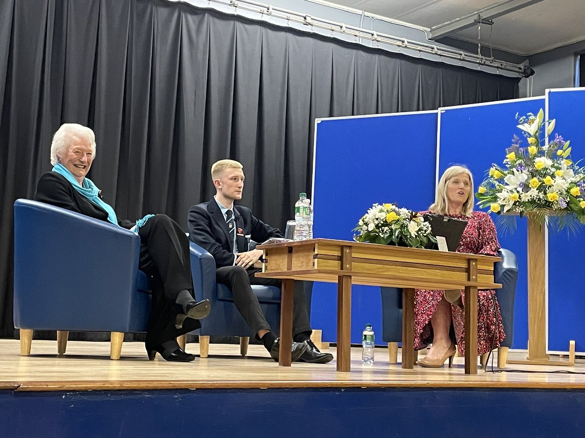 MaryPetersTrust's tweet photo. Lady Mary opened the new cross country track @CookstownHigh and then joined a panel discussion with @grace_carson_ and @nickgriggs4321 both MPT athletes, great night enjoyed by all. 🏃‍♀️🏃👟🏆 #mptathlete #sports @AthleticsNI https://t.co/EcxqzxQ15l
