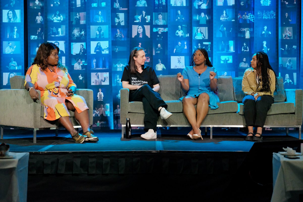 A lot to think about after this VIP (Very Important Panel) on how to avoid the perfectionism trap. #Confab2023 

⭐️<a href="/candiwrites/">Candi.</a> 
⭐️@ContentDesignLN
⭐️<a href="/MalaikaInk/">Malaika Carpenter</a> 
⭐️<a href="/BrittneyDunkins/">Brittney Dunkins</a>