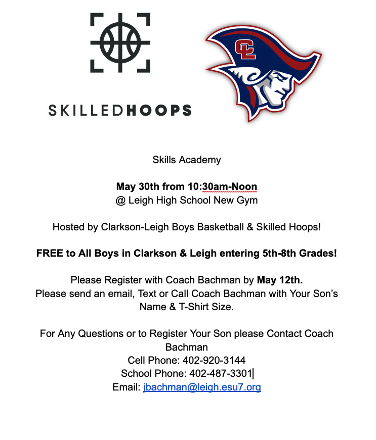 CL_MensHoops's tweet photo. Opportunity for our Youth to gain some skills and work with some great coaches at @SkilledHoops https://t.co/skBxaweu1N