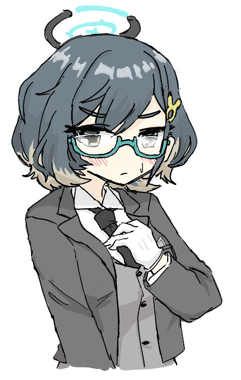 「絵チャ執事チーちゃん #ブルアカ」|上新粉の直剣のイラスト