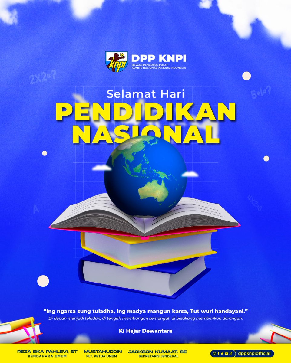 Kemerdekaan belajar dalam menuntut ilmu merupakan dambaan bagi para insan pendidikan

Selamat Memperingati Hari Pendidikan Nasional

@mustahuddin_2023
<a href="/jacksonkumaat/">Jackson Kumaat</a>

#KNPI 
#KNPIBersatu 
#DPPKNPI 
#HariDikNas
#HariPendidikanNasional
#HariPendidikan
#Pemuda 
#PemudaIndonesia