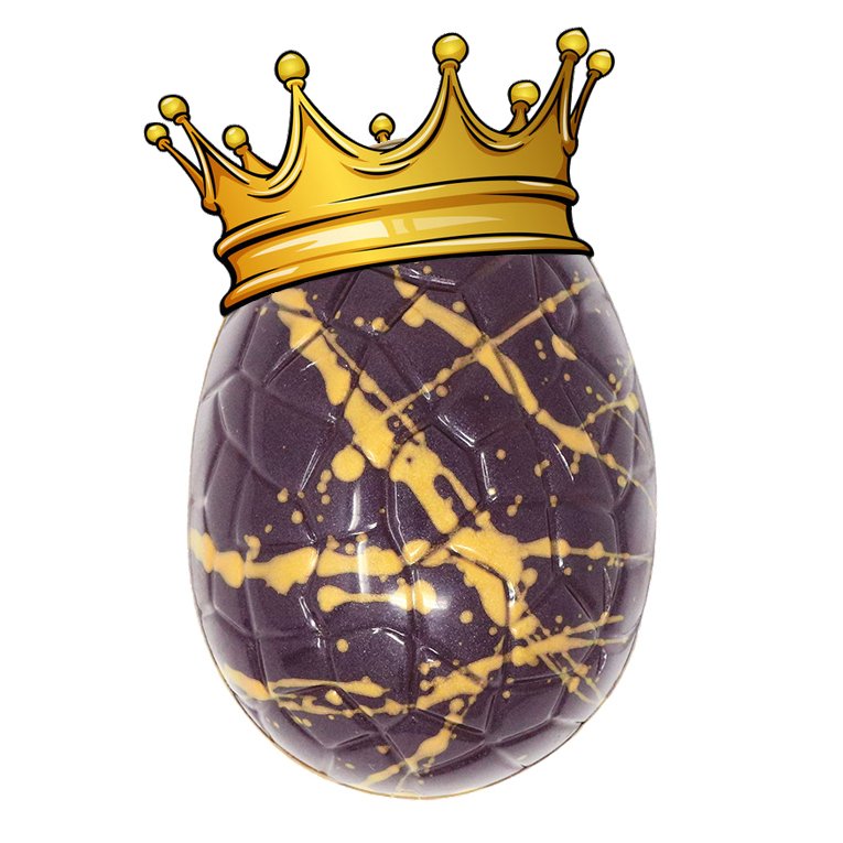 EponineChoc's tweet photo. What's better than coronation chicken? 

How about a #coronation Sn'egg (that's snack-egg to the uninitiated) - filled with layers of Earl Grey ganache and homemade biscuit praline, all wrapped up in a creamy blond chocolate shell?

Get the kettle on! ☕🍪 https://t.co/HhI0qHf8cI