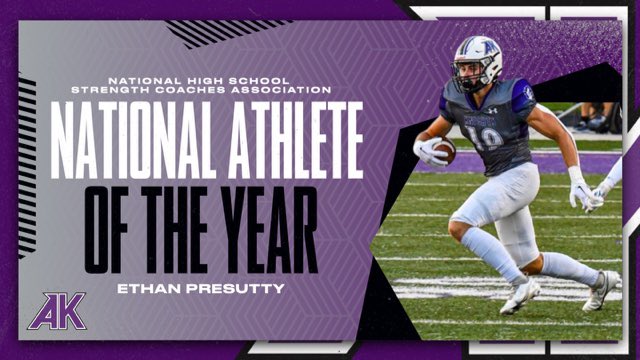 kylejacksic's tweet photo. Overflowing with happiness that it has officially been announced that @EPresutty19 has been @NHSSCA NATIONAL ATHLETE OF THE YEAR!

E represents how unwavering dedication towards performance at a high level pays off in the long run.

More to come from us @AKSportsInfo 📈📈📈 https://t.co/pW9N19UDbN