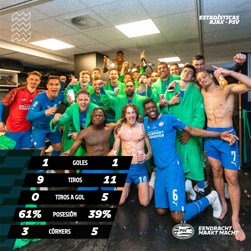 PSVespanol's tweet photo. ¡Misión cumplida! 🏆
#AJAPSV #YaMeBi