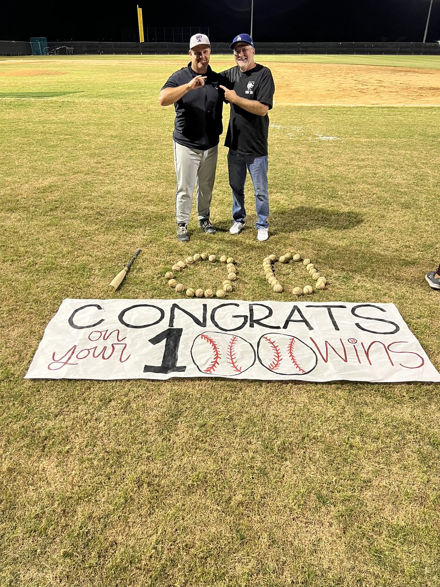 Congratulations to Coach Bobby Johnson on his 100th win!!!  We are proud of you 🐺 <a href="/tview_baseball/">Timberview Wolves Baseball</a>