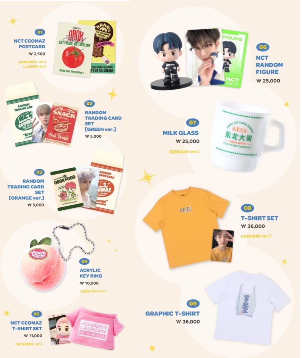nchamppearl's tweet photo. OPEN PO NCT CCOMAZ GROCERY LINE 2

✨TC GREEN 76k // DP 30K 
✨TC ORANGE  76k // DP 30K 
✨PHOSTCARD 45K // DP 25K 
✨ACRYLIC KEYRING  140K // DP 90K 
✨NCT CCOMAzT-SHIRT SET  168K // DP 100K 
✨RANDOM FIGURE 325K // DP 200K 
✨T SHIRT SET  505K // DP 300K  

t. Wtb wts wtt https://t.co/rRwIYWRAEL