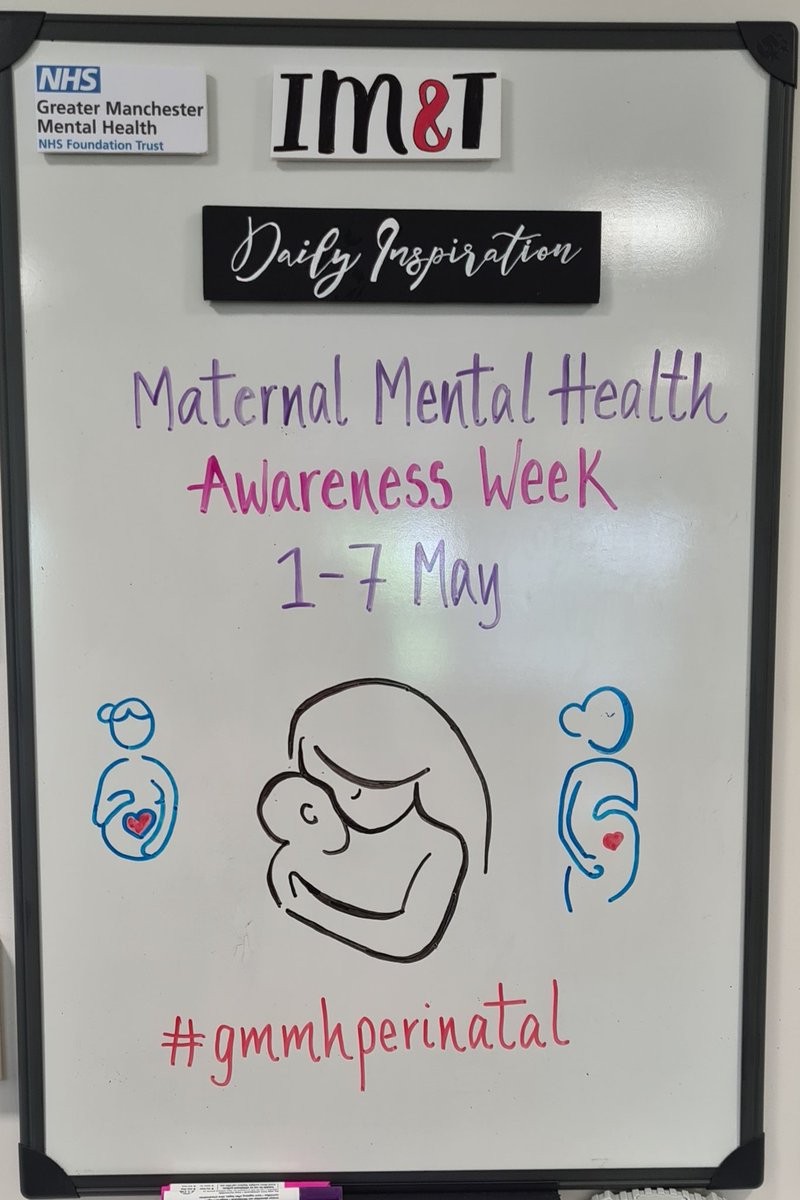 Maternal Mental Health Awareness  Week. 1-7 May 2023
#MaternalMentalHealthAwarenessWeek @LisaBluff @GMMH_NHS @AdamMorrisRMN