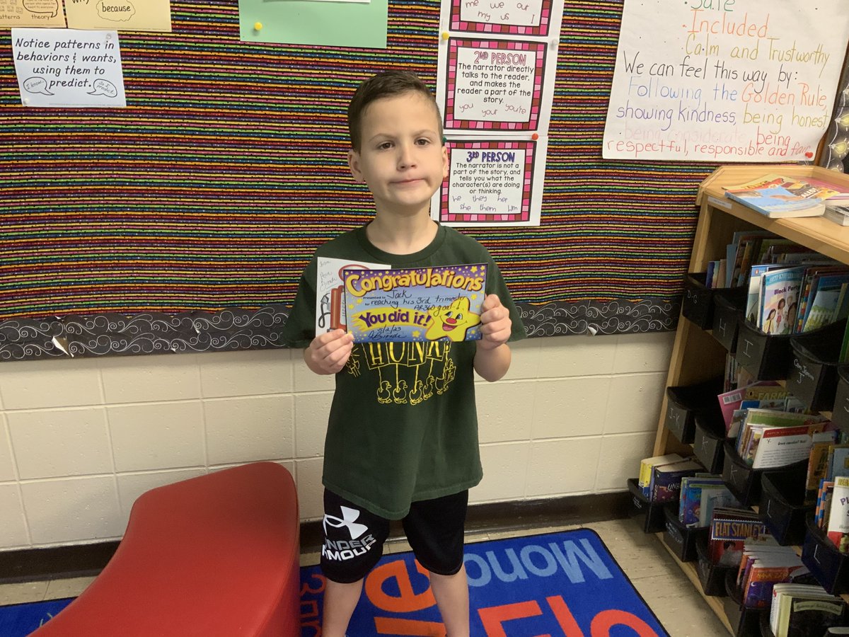 Annbgrade2's tweet photo. Congratulations to Jack for reaching his AR360 goal for the third trimester!!  Jack has been the first one to reach his goal each trimester this year.  Way to go!!! @ConnorCougars https://t.co/h3ObzCzzGW