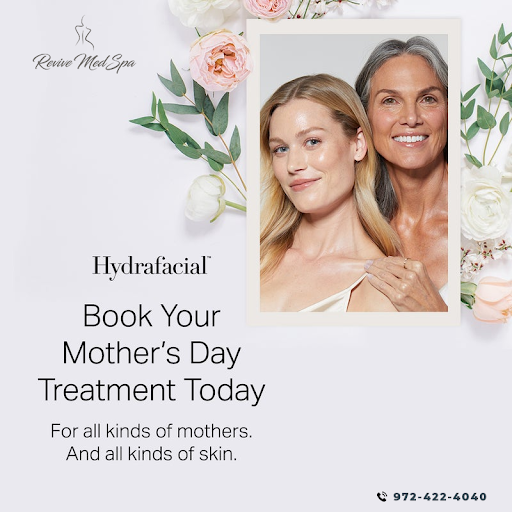 This Mother’s Day gift the goodness of Hydrafacial Treatment provided at Revive Med Spa. We wholeheartedly welcome mothers of all ages and skin textures.
Contact Us: 972-422-4040
.
.
#ReviveMedSpa #hydratingcreme #dehydratedfacial #chemicalexfoliation #blemishproneskin