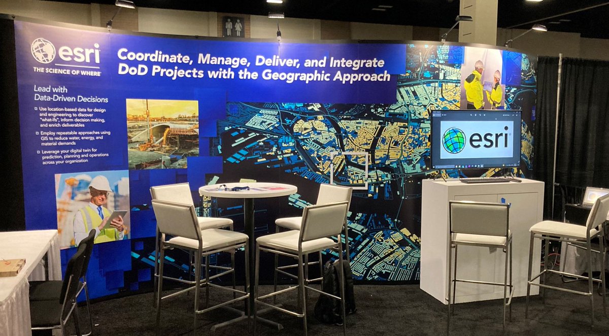 ArmyMapGuy_Avn's tweet photo. Come see my previous team from @Esri at the @SAME_National #JETC conference in San Antonio today thru Thursday.  Go see Jason, Nate, and the team at booth 457 to learn more about our innovative solutions. #Essayons https://t.co/HqAe6rBDvH