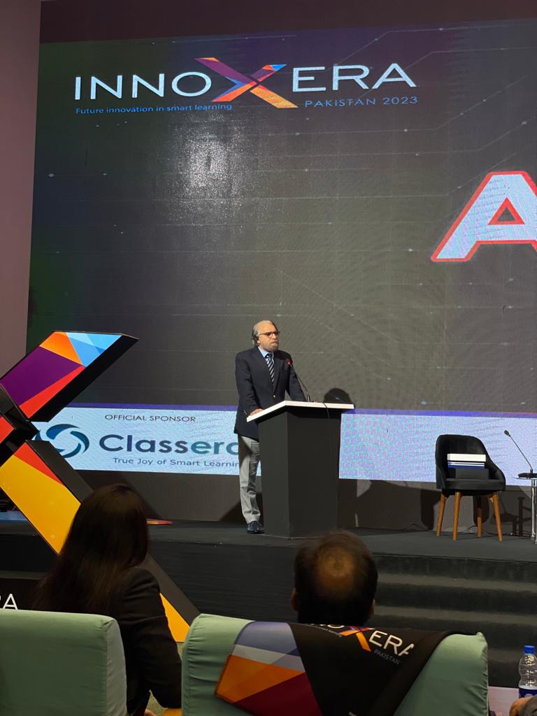 InnoXeraSummit's tweet image. Waseem Ajmal Ministry of Federal Education and Professional Training concludes the final moments of the Innoxera summit with a closing keynote.

#innoxera2023 #innoxerapk #edtechpakistan