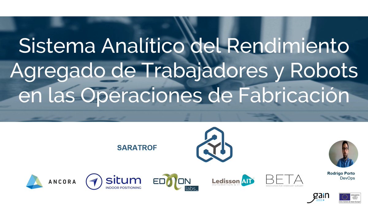 SARATROF🤖busca mejorar la eficiencia de las operaciones de fabricación. 
Mediante el análisis de datos 📊de diferentes sistemas, se pueden detectar interacciones cruzadas y cuellos de botella , lo que permitirá anticipar y prevenir incidencias en la productividad
<a href="/axenciaGAIN/">Axencia Galega de Innovación</a>