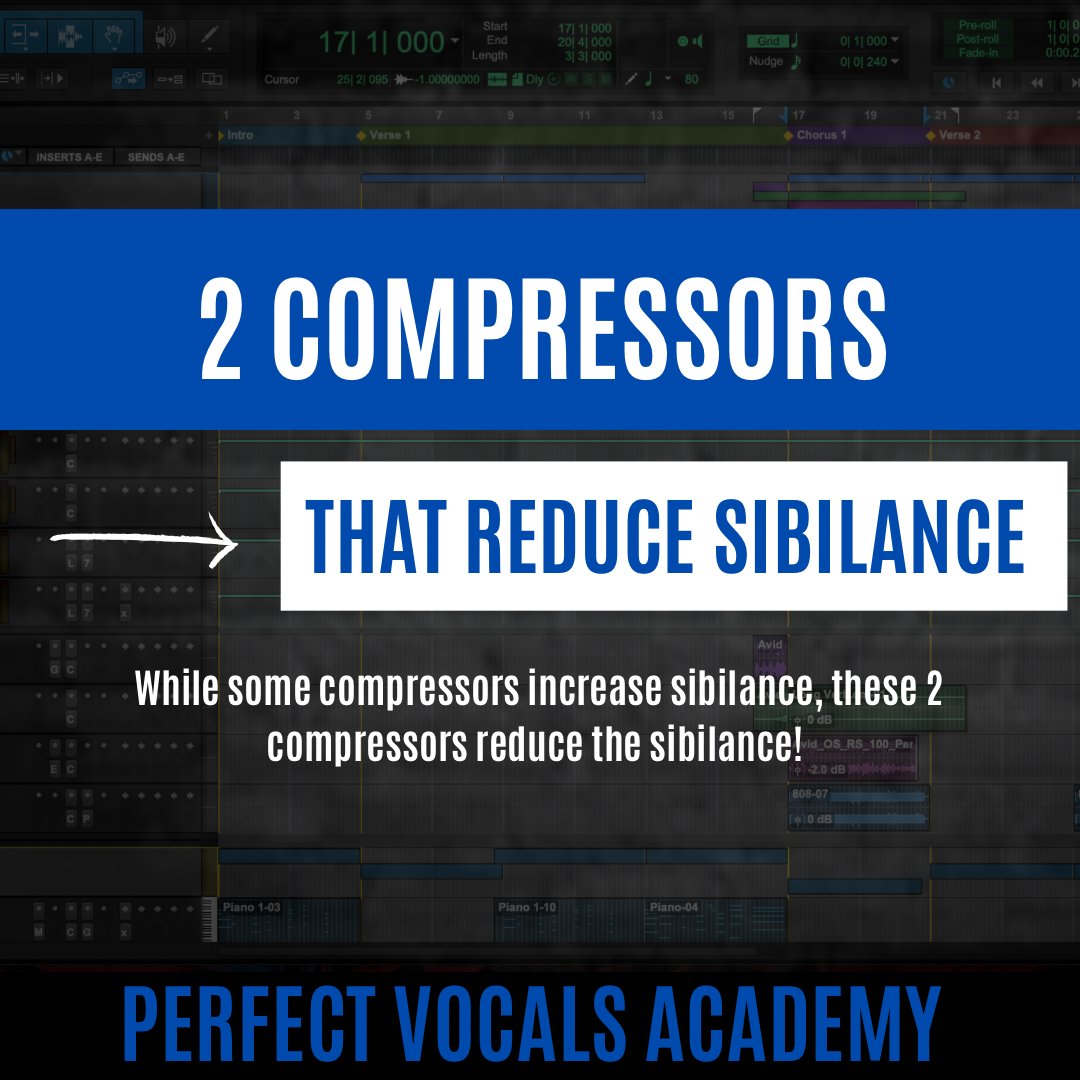 PVocalsAcademy's tweet photo. 2 Compressors that REDUCE Sibilance! - https://t.co/gHTHukzWYa https://t.co/106vYIilog
