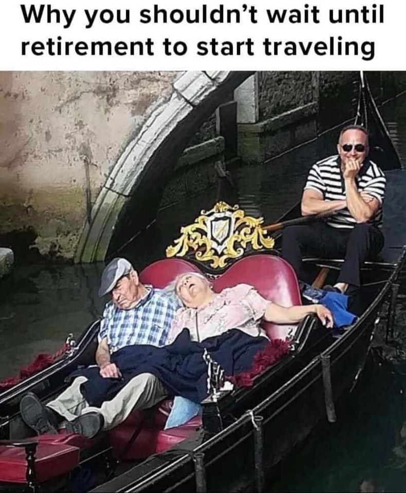 GunhildTravel's tweet photo. "Why you shouldn't wait until retirement to start travelling"! Make sure to register for free on our travel website to find amazing accommodation deals worldwide: https://t.co/H8Ghr05cBp.. #traveltip #Tuesdayvibes #travelwebsite #accommodationdeals https://t.co/LPmf2QuCC0