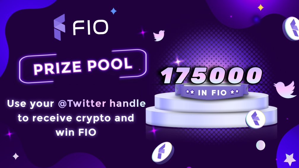 Let's celebrate the launch of FIO @Twitter Handles with a massive #Giveaway 🥳 

We're giving away 175,000 $FIO to lucky winners. Here's how you can win: 💫

☑️Register your Twitter Handle on the FIO Dashboard:
dashboard.fioprotocol.io/twitter-handle/ 

🔁RT &amp; LIKE  

Full details: