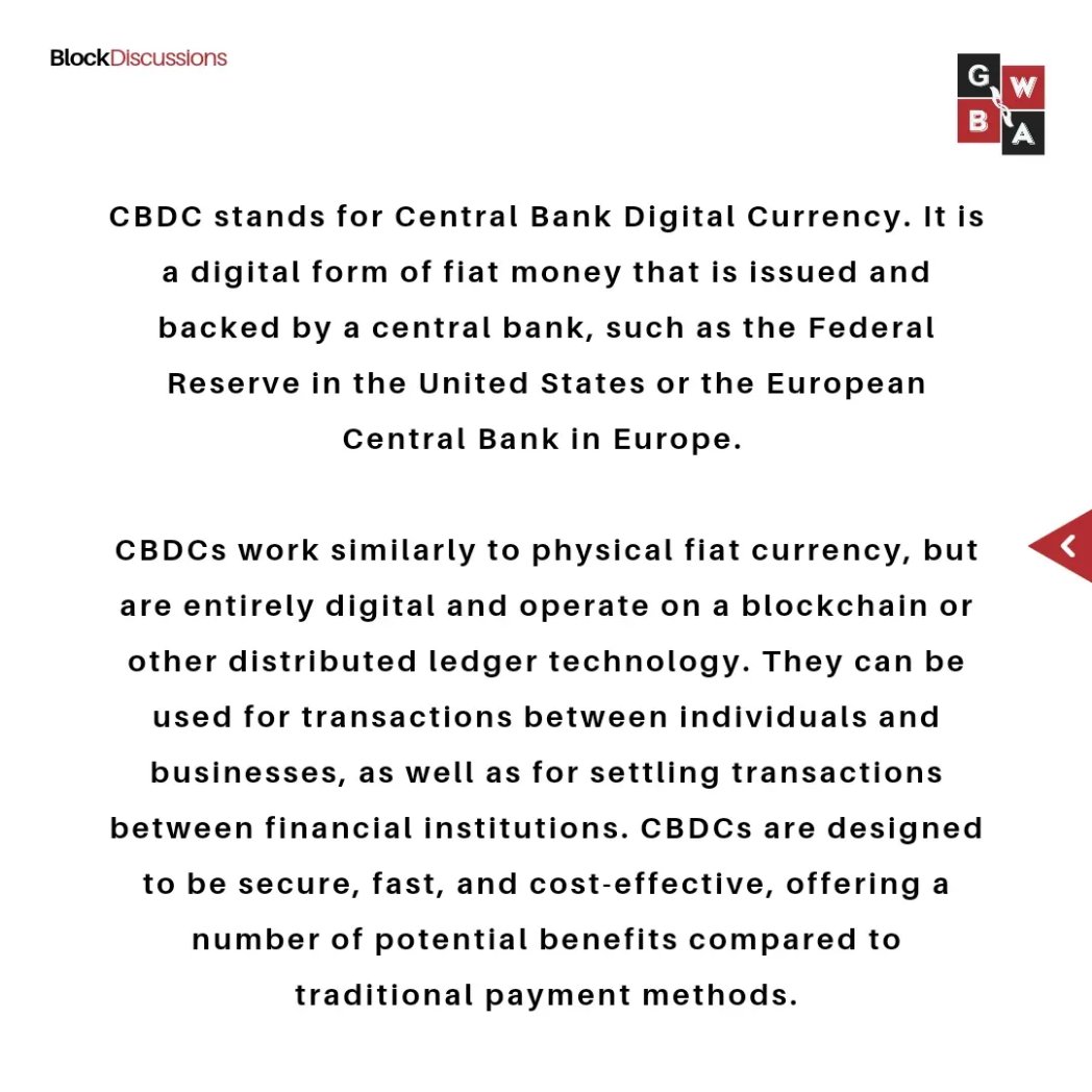 GBWA_blockchain's tweet photo. Today we'll be discussing CBDC - Central Bank Digital Currency.
#blockchaintechnology #metaverse #virtualreality #nft #nftcommunity #crypto #cryptocurrency #DeFi #lagos #abuja #portharcourt #mnemonicphrase #plasma #serialization #ico #sidechain #poi #chainlinking #cbdc https://t.co/eNF8iszWrz