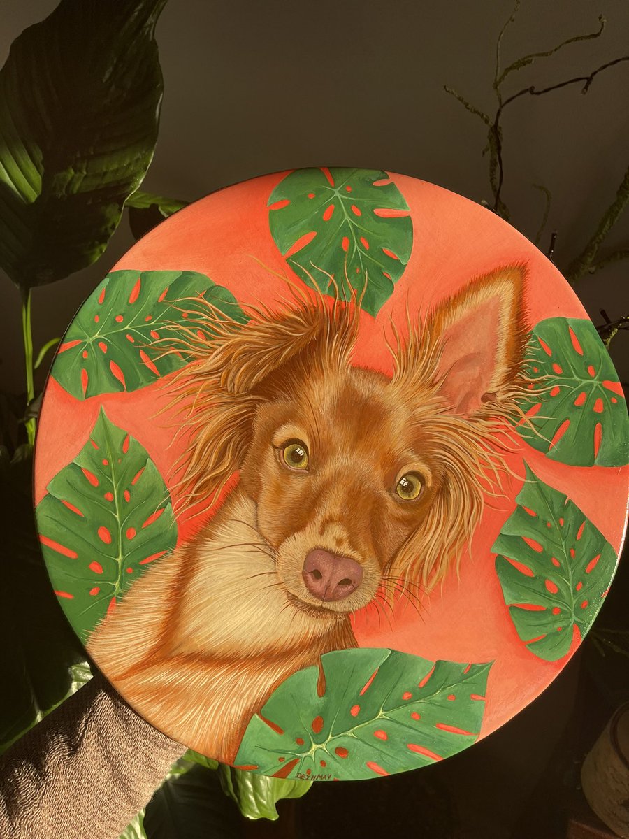 deziimay's tweet photo. It’s my 22nd birthday today! Sooo

All orders placed today will get a free framed sketch of their pet/plant of choice!! 

3 Commission spots open for:

🌿Hand cut wooden plant leaves
🌿Wooden circle pet portraits 
🌿Canvas paintings 

*Message me ASAP spots fill very fast 💗 https://t.co/C4EDBze0Tm