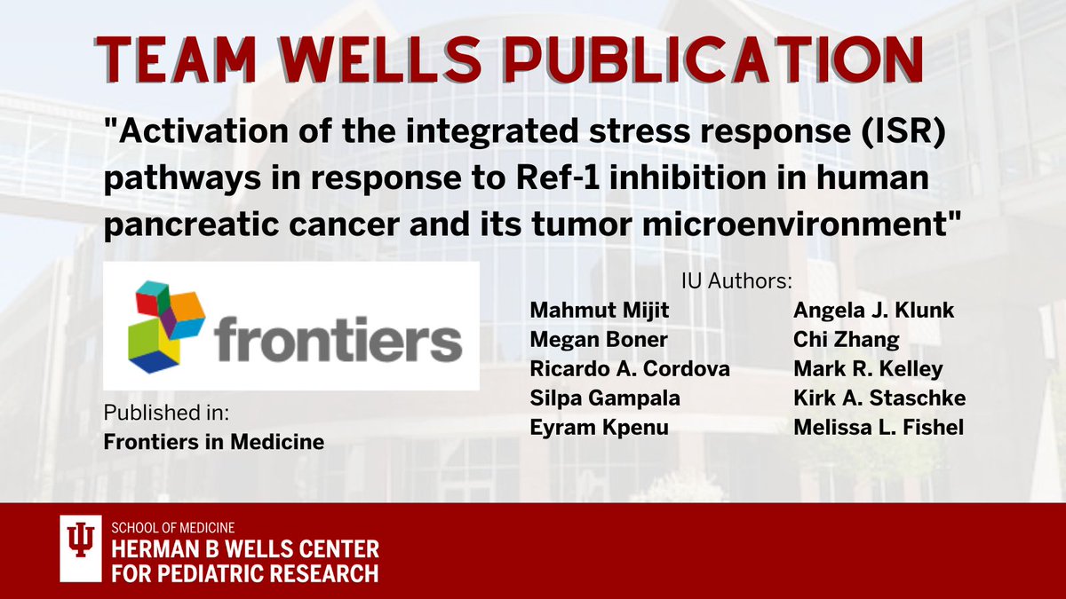 Our latest #TeamWells article in Frontiers in Medicine identifies a promising new approach to treating pancreatic cancer. Check it out: frontiersin.org/articles/10.33…

#pancreaticcancer #ISR #Ref1