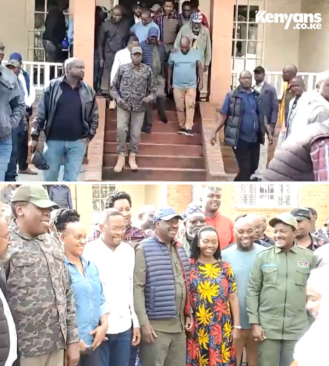 Kenyans's tweet photo. Raila shows up at the Jaramogi Oginga Odinga Foundation in Upper Hill, Nairobi https://t.co/VkUDWYn58m