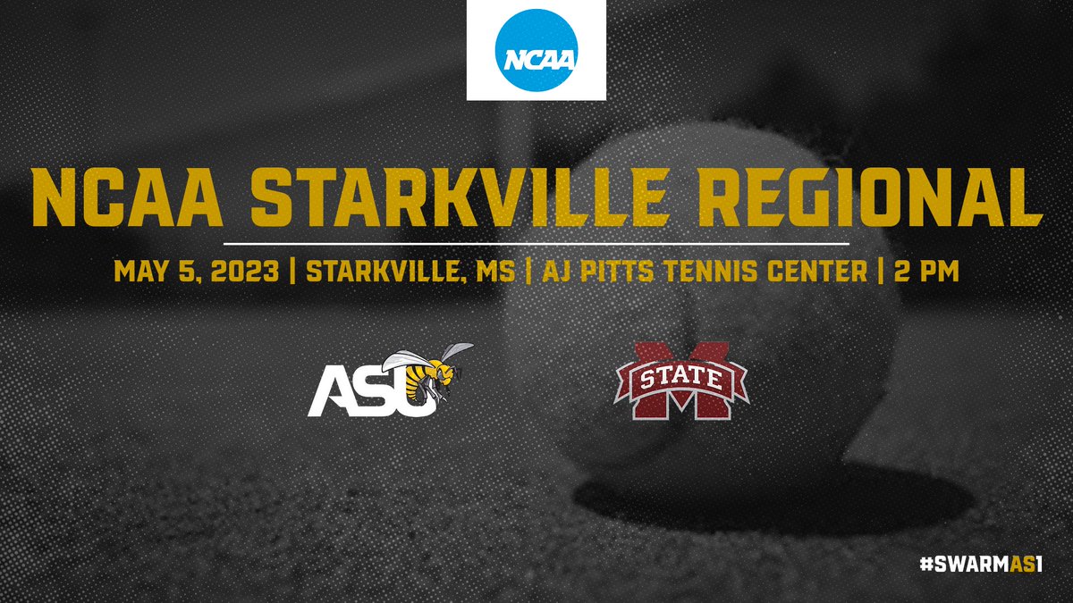 The <a href="/NCAA/">NCAA</a> has announced match times for the Starkville Regional in Starkville, MS. The Hornets will battle <a href="/HailStateMT/">Mississippi State Men's Tennis</a> at 2 PM on Friday, May 5! Follow the action live! 👇

📈/💻 bit.ly/3NwIeE6

#SWARMAS1 | #IAMSWAC