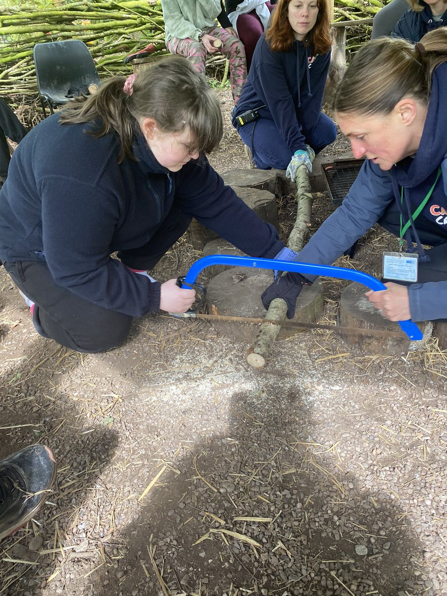 GarfinMrs's tweet photo. Practical crafts & life skills for class 7 @StJohnVianneySc today at Forest School @CAFTcharity the student cut their own wood and them made woodland craft - skills for life ! #outsideclassroom #curriculum #preparationforlife @MANC_EP @RCSalfordEd https://t.co/KL9cWZzfA3