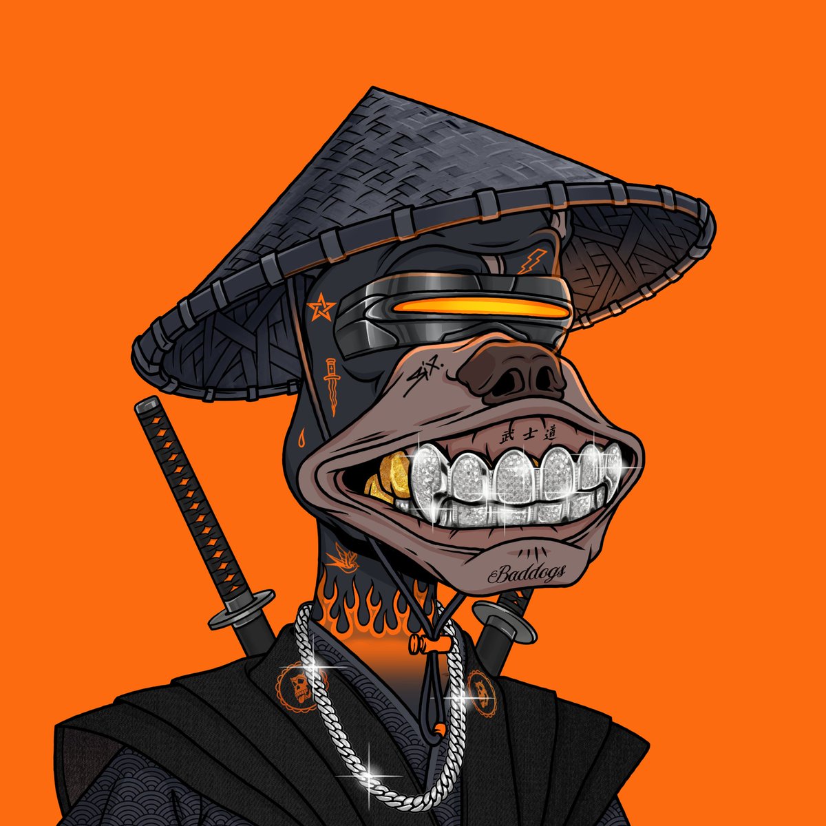 killerkazuya101's tweet photo. 2/ For starters, the Bad Dogs Genesis collection is not just an AI bot generative.
F*** No, Genesis pieces are all drawn 1-by-1 by the Artist #13six himself, giving each piece a unique look and feel. The incredible amount of work and dedication is the norm here... https://t.co/k7pvbb2n5S